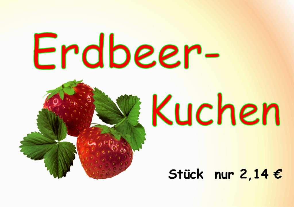 Angebot der Woche: Erdbeerkuchen